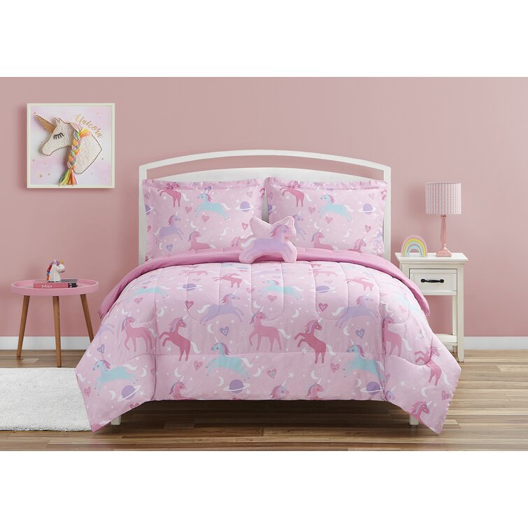 Pink unicorn 2024 bedding set